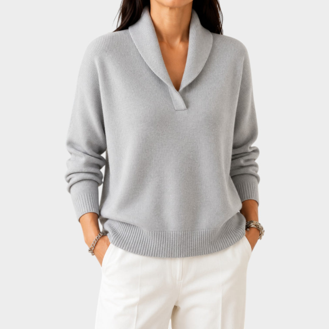 Women’s Knit Sweater Soft V Neck Long Sleeve