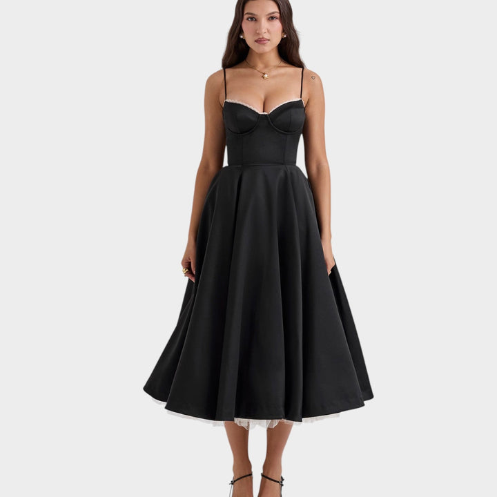 Cocktail Bustier Midi Dress