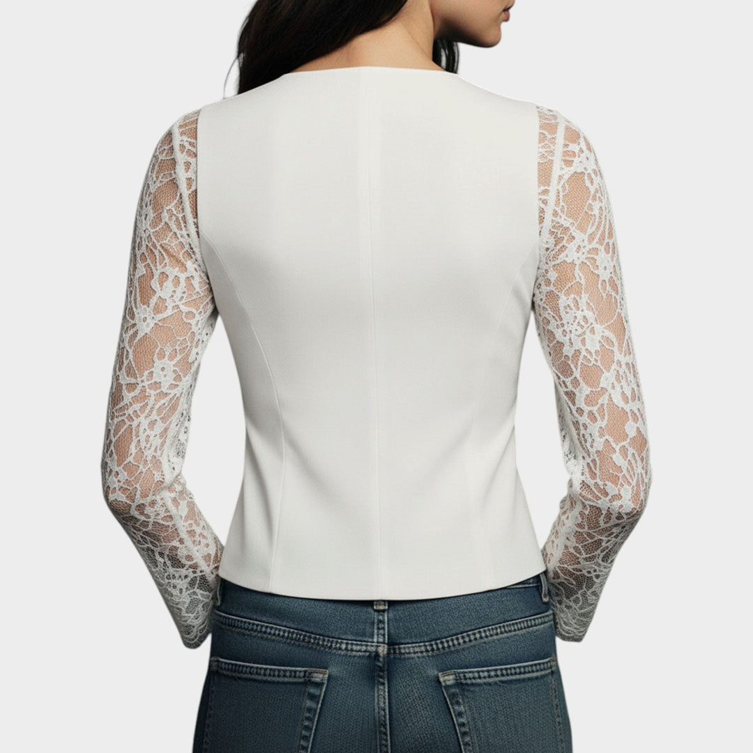 Women’s Tailored Blazer Sheer Long Sleeves