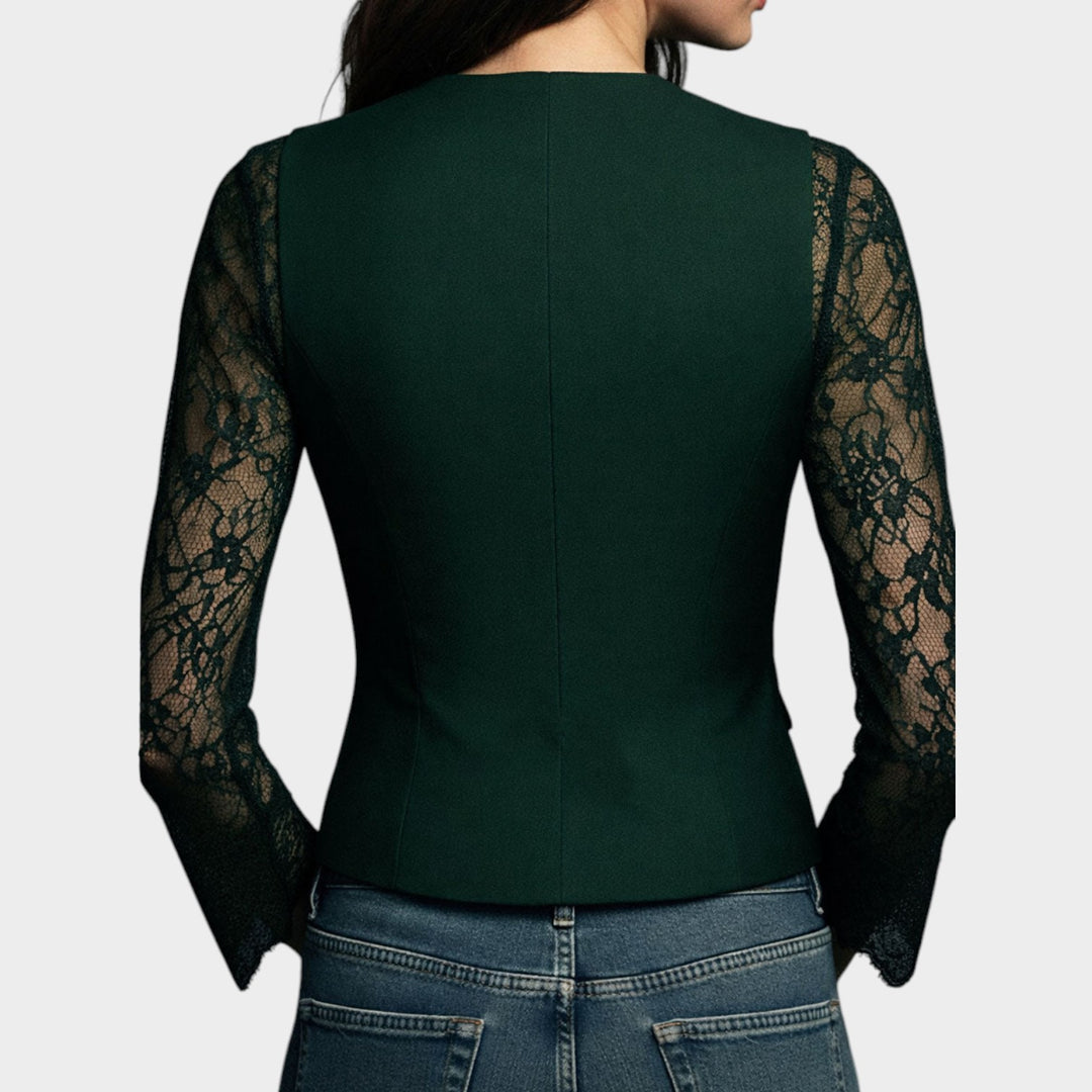 Women’s Tailored Blazer Sheer Long Sleeves