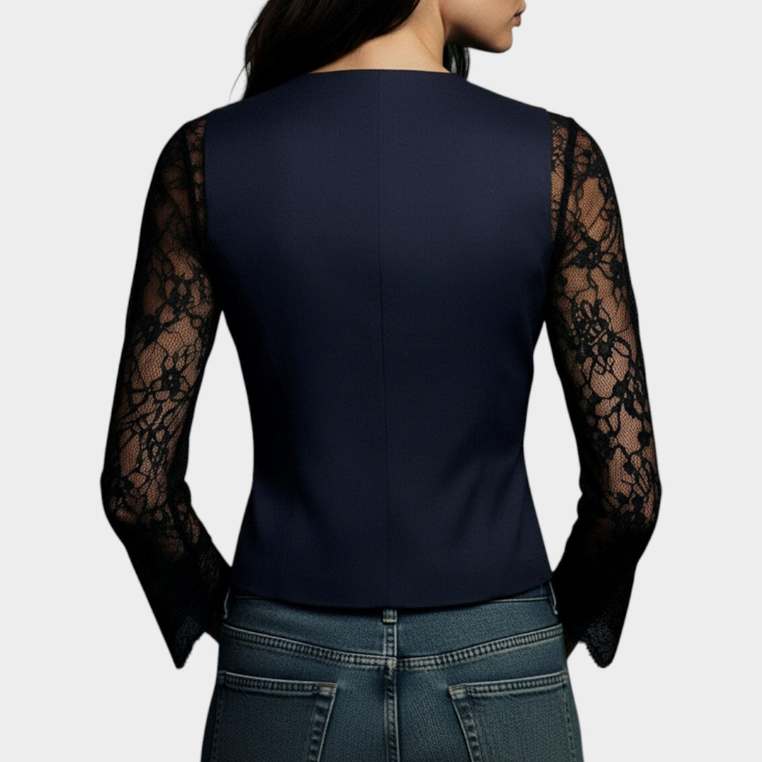 Women’s Tailored Blazer Sheer Long Sleeves