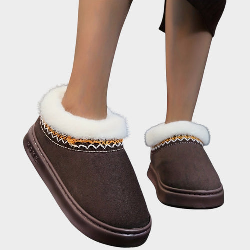 Women’s Thermal Slippers Warm Lined Slip-On Winter Shoes