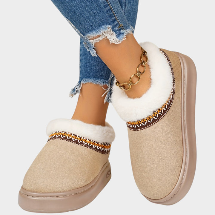 Women’s Thermal Slippers Warm Lined Slip-On Winter Shoes