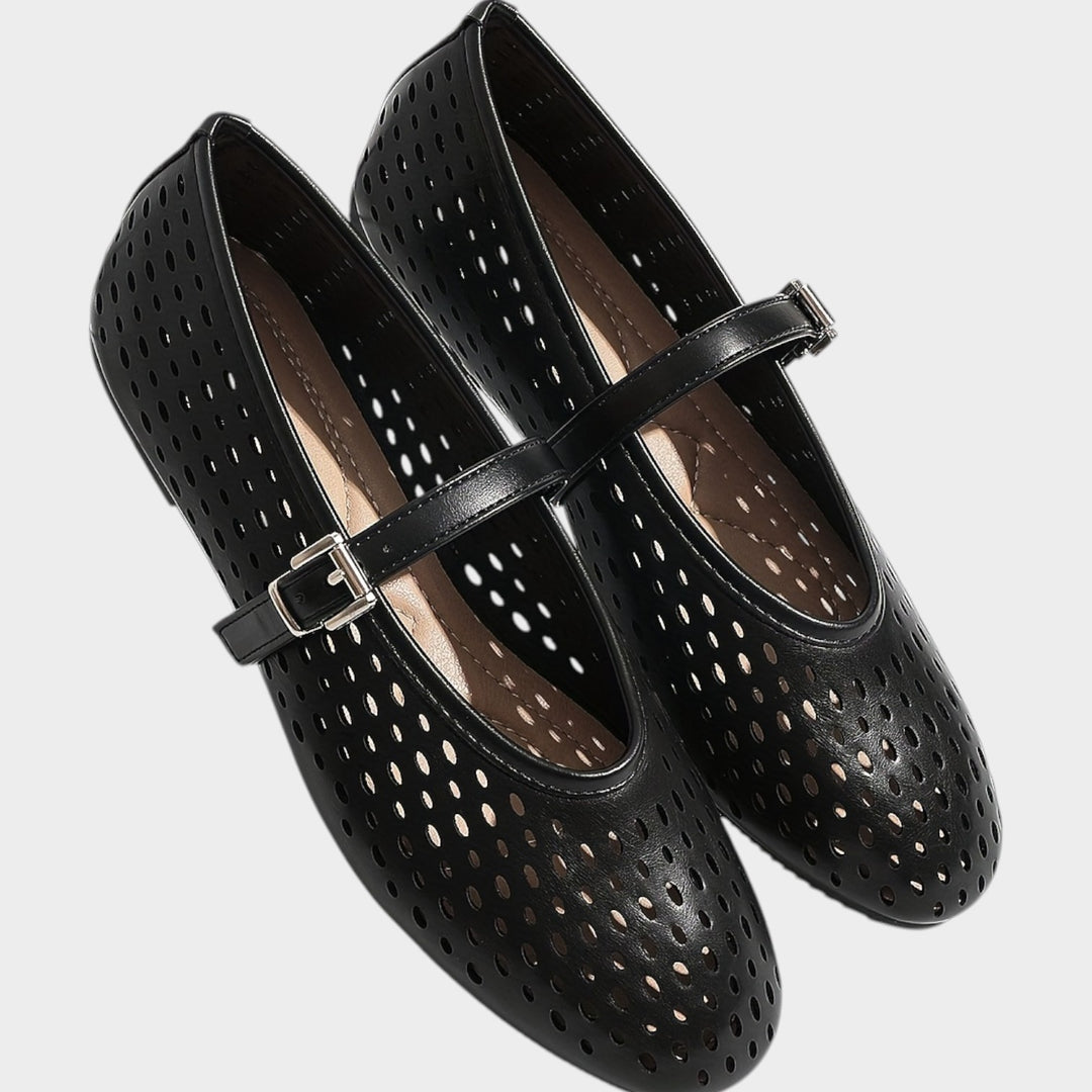 Women’s Ballet Flats Hollow Out Buckle Strap