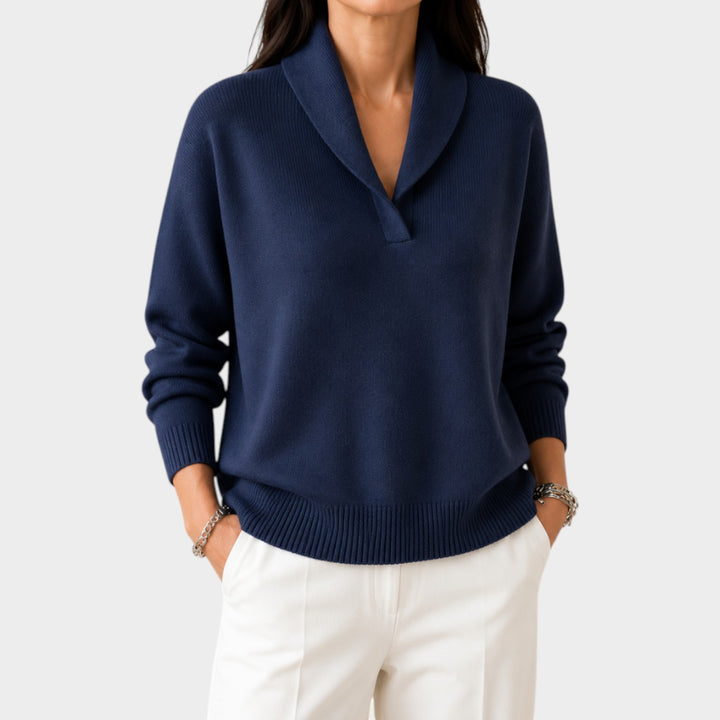 Women’s Knit Sweater Soft V Neck Long Sleeve