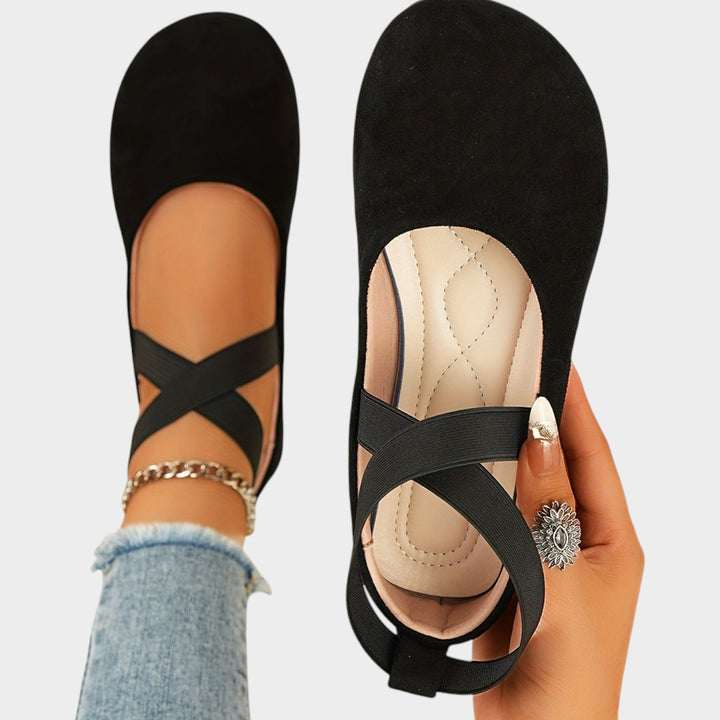 Women’s Ballet Flats Cross Strap Round Toe