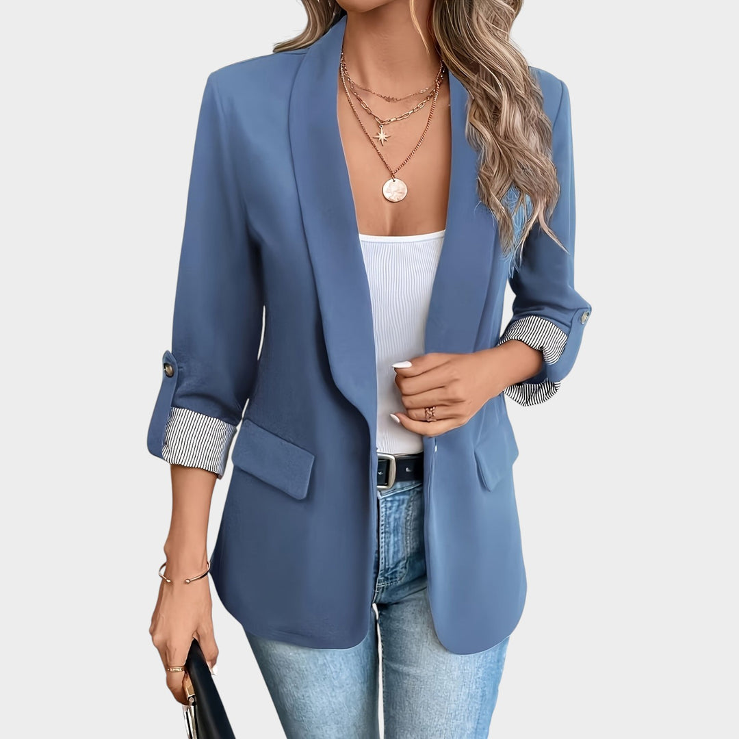 Women’s Blazer Business Tailored Fit Rolled Sleeve