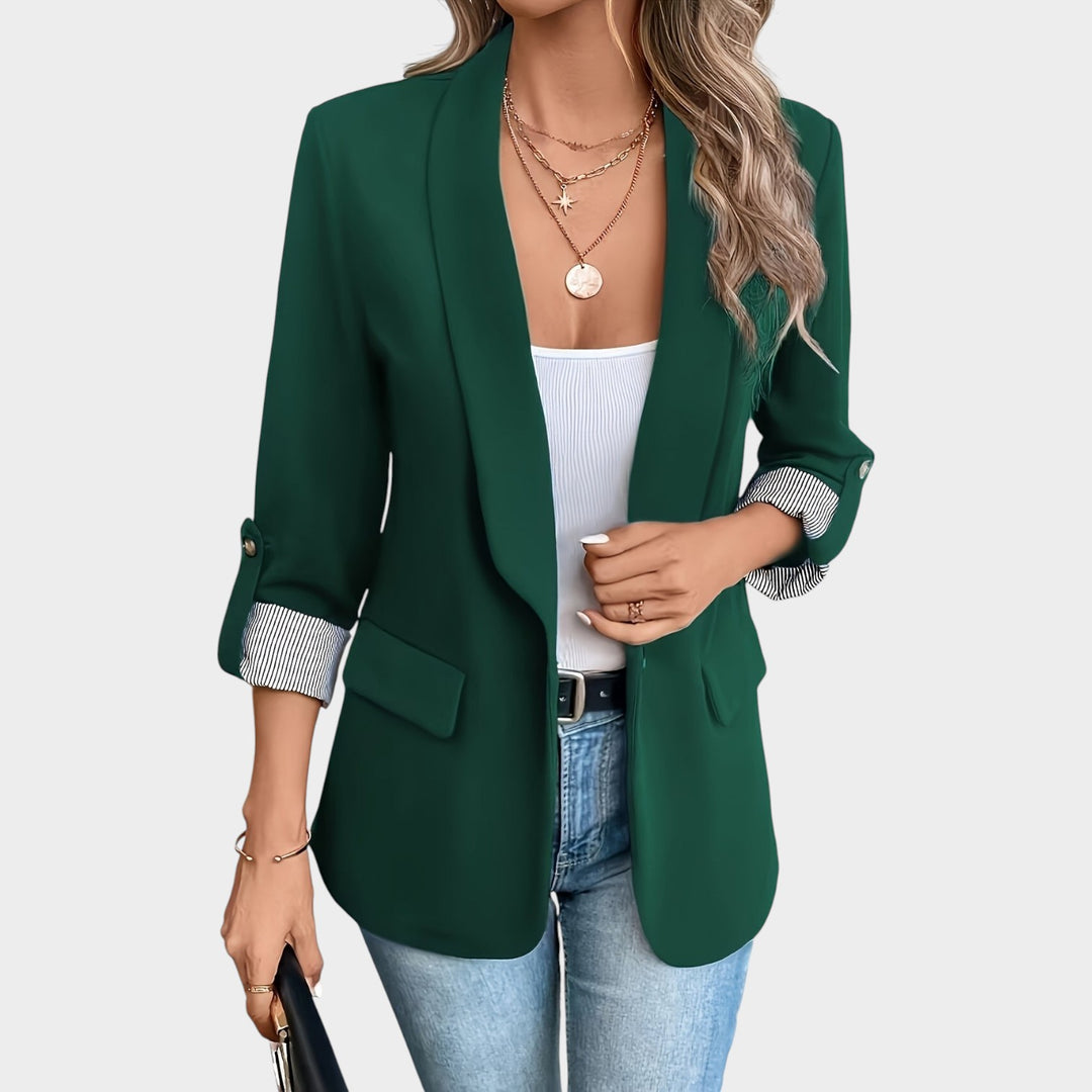 Women’s Blazer Business Tailored Fit Rolled Sleeve