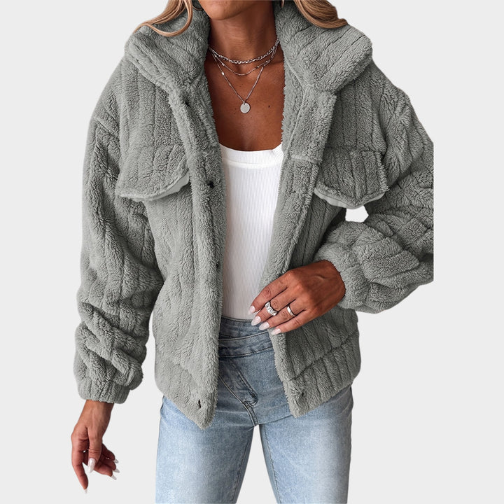 Women’s Fleece Jacket Casual Sherpa Button Up