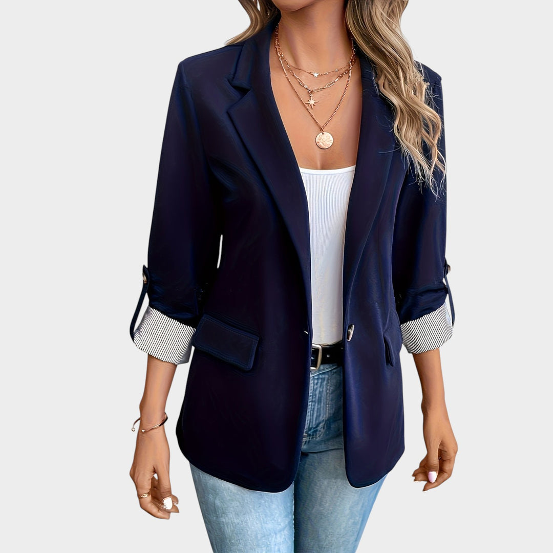 Women’s Blazer Business Tailored Fit Rolled Sleeve