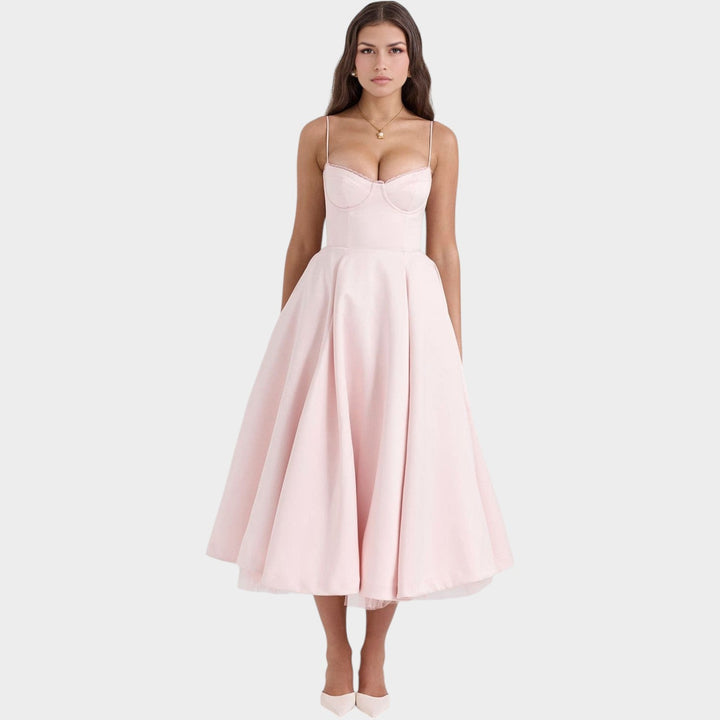 Cocktail Spaghetti Strap Midi Dress
