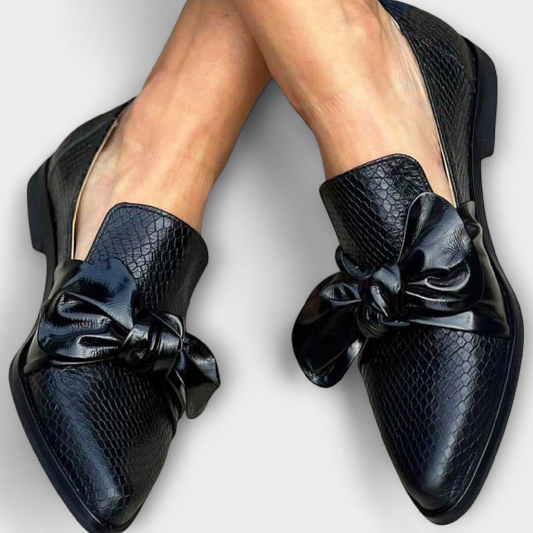 Textured Bow | Orthopedic  Loafers