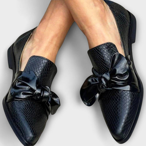 Textured Bow | Orthopedic  Loafers