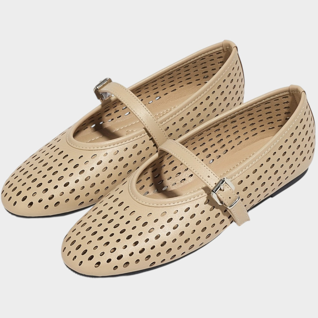 Women’s Ballet Flats Hollow Out Buckle Strap