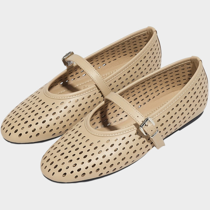 Women’s Ballet Flats Hollow Out Buckle Strap
