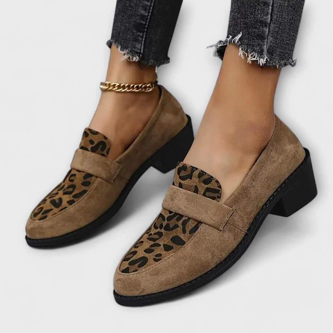 Comfort Leopard Print Panel | Orthopedic Loafers