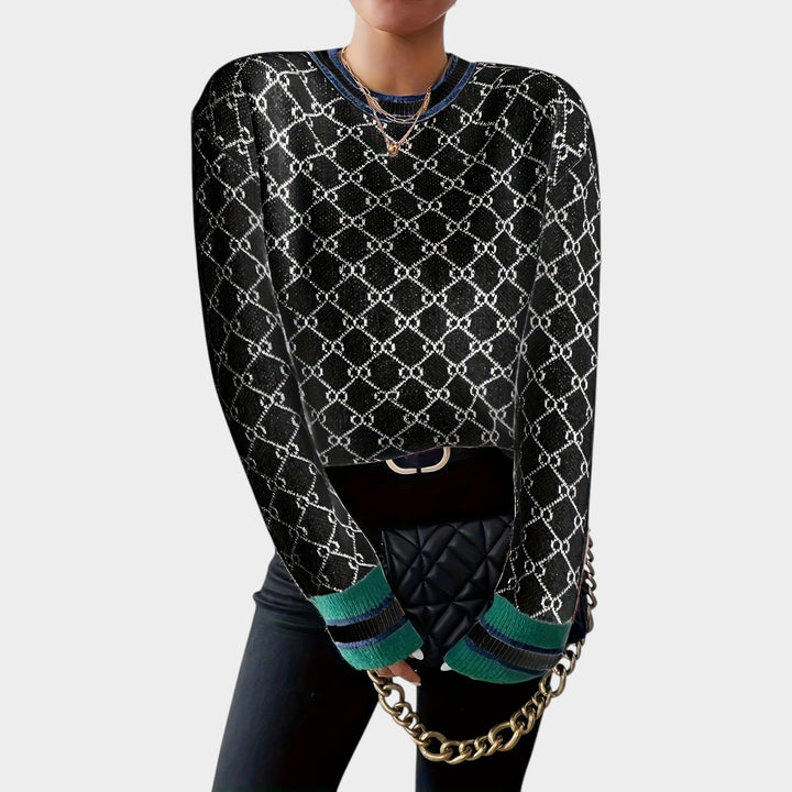 Women’s Knit Sweater Round Neck Ribbed Hem