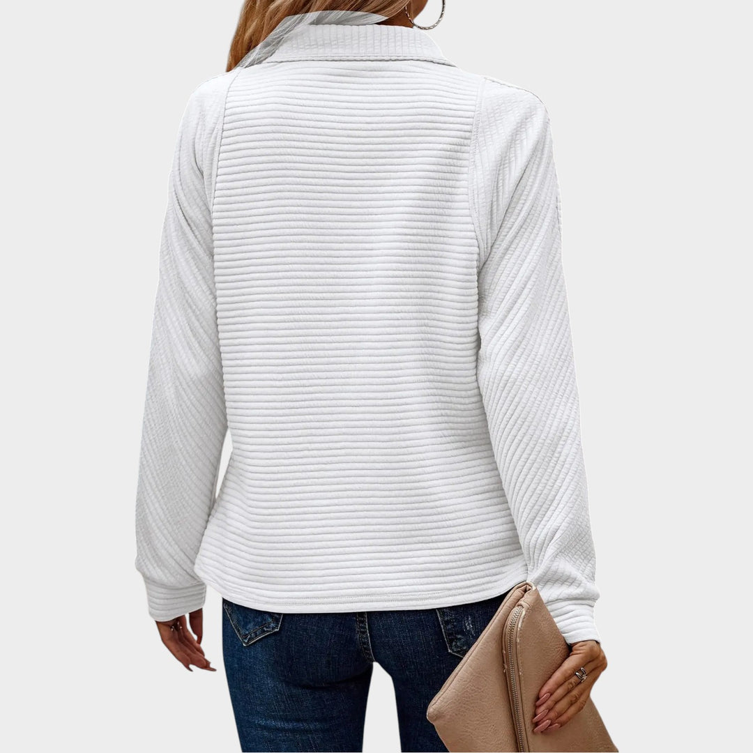 Stylish Ribbed Knit | Quarter Zip Sweater