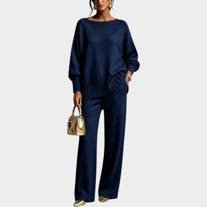 Women’s Two Piece Knit Set Sweater Wide Leg Pants