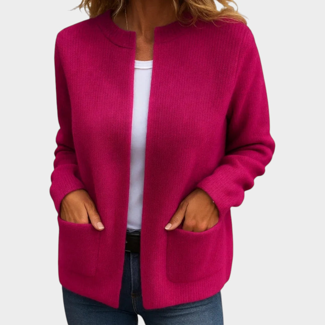 Women’s Cotton Cardigan Hidden Zipper Classic Fit