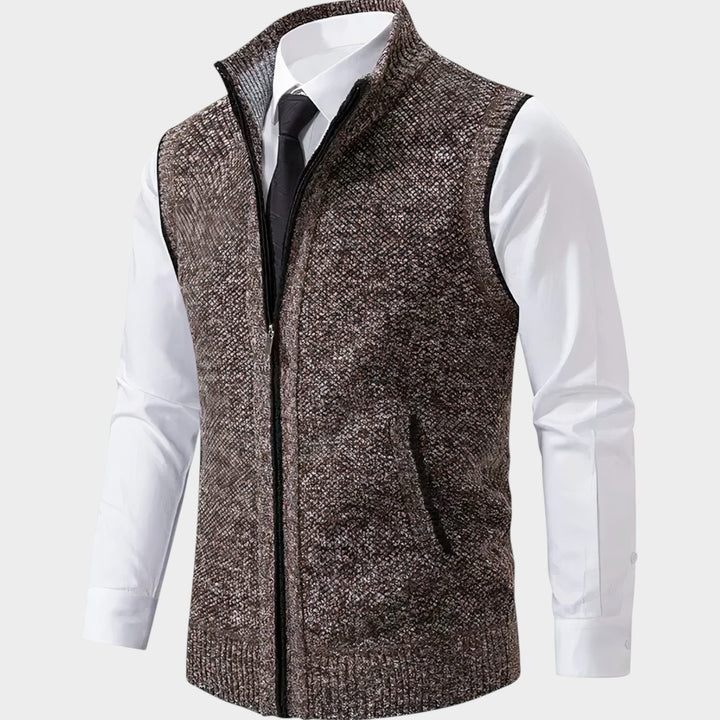 Sleeveless Fleece Soft Knit | Cardigan