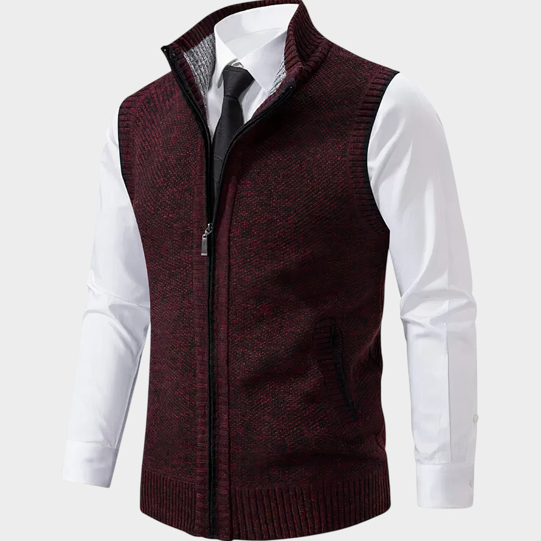 Sleeveless Fleece Soft Knit | Cardigan