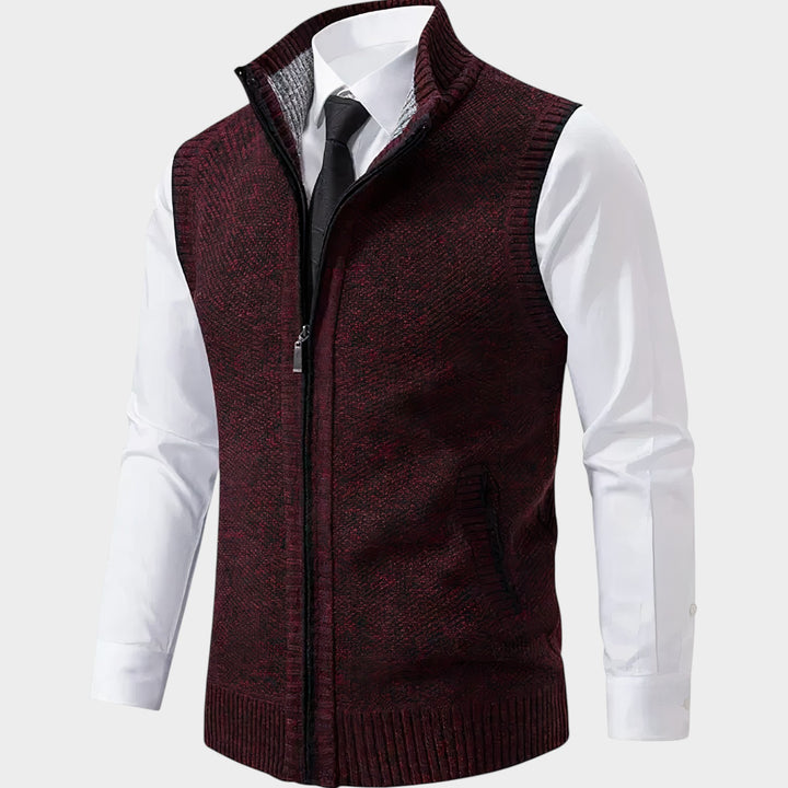 Sleeveless Fleece Soft Knit | Cardigan