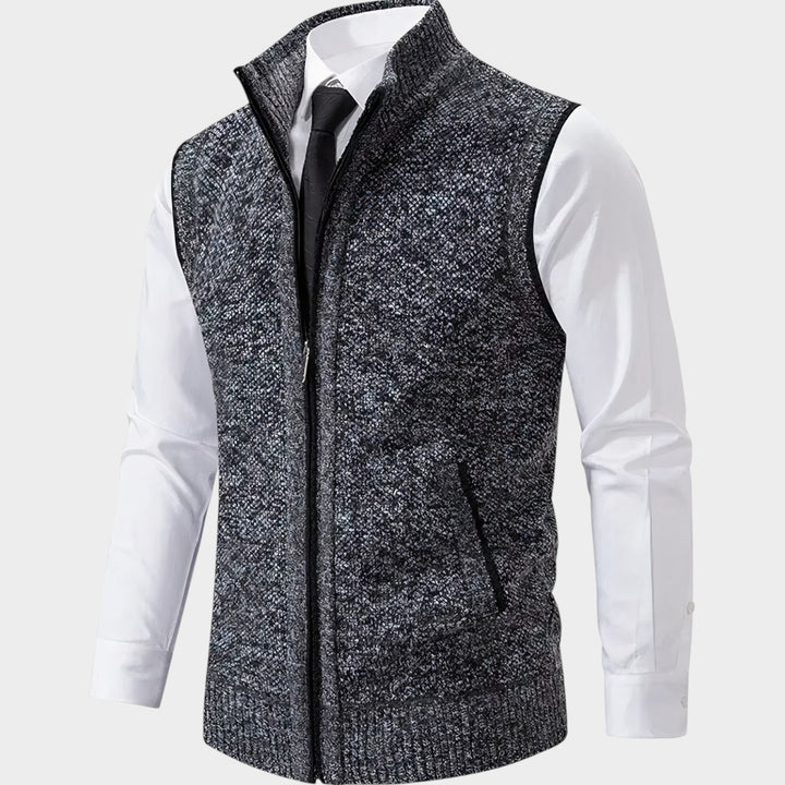 Sleeveless Fleece Soft Knit | Cardigan
