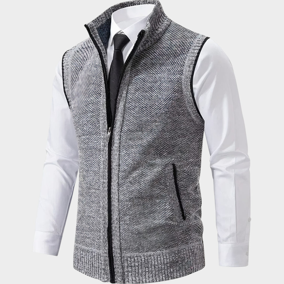 Sleeveless Fleece Soft Knit | Cardigan