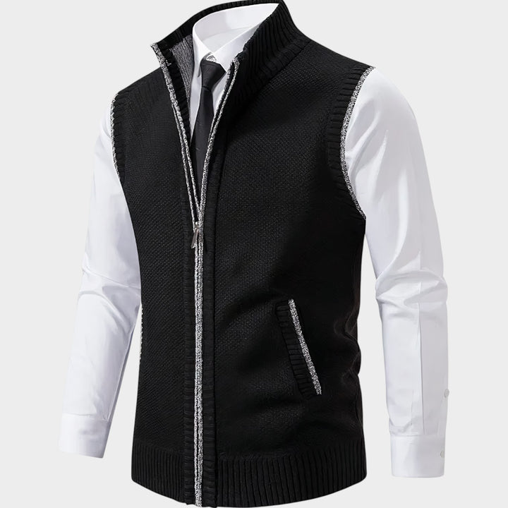 Sleeveless Fleece Soft Knit | Cardigan