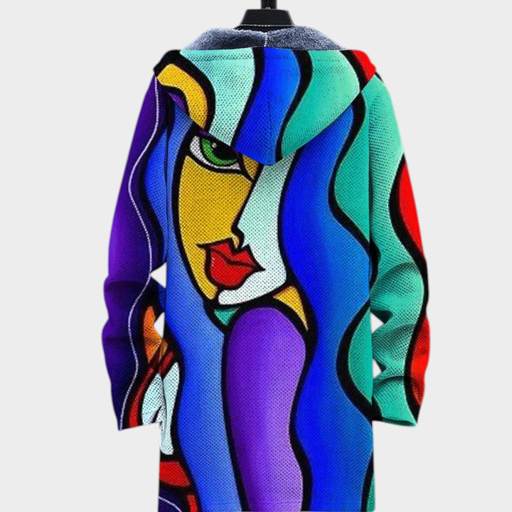 Women’s Fleece Jacket Creative Print Contemporary Style
