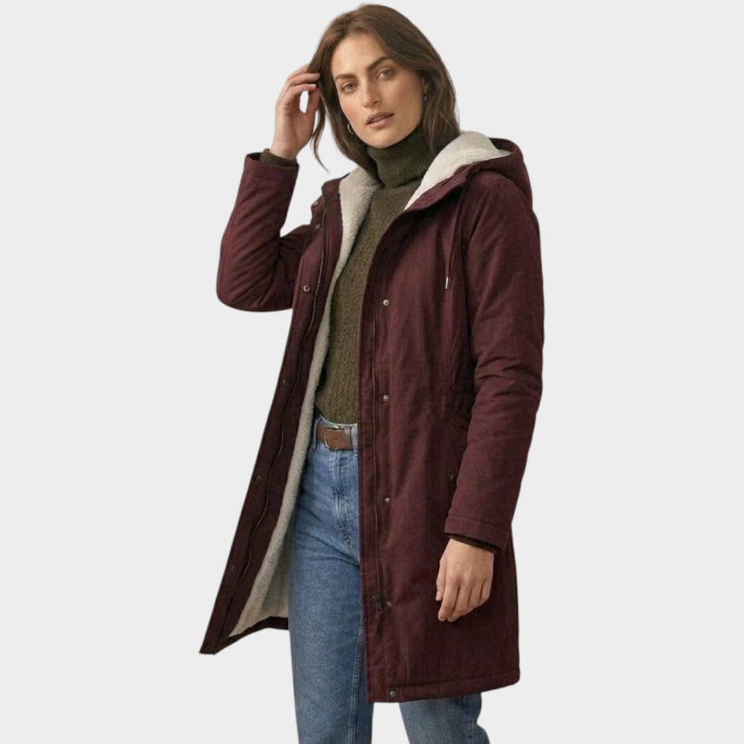 Women’s Winter Coat Fleece Lined Long Line