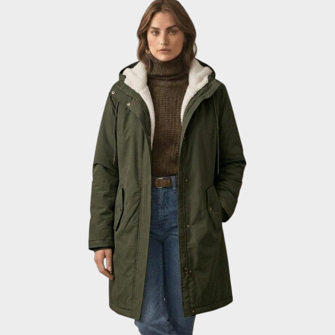 Women’s Winter Coat Fleece Lined Long Line