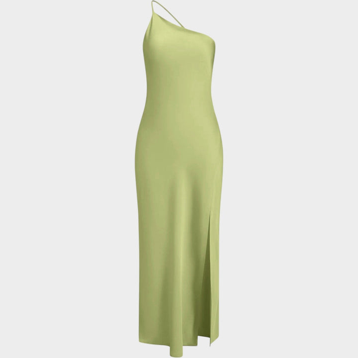 Formal Luxury Satin Halter Neck Dress