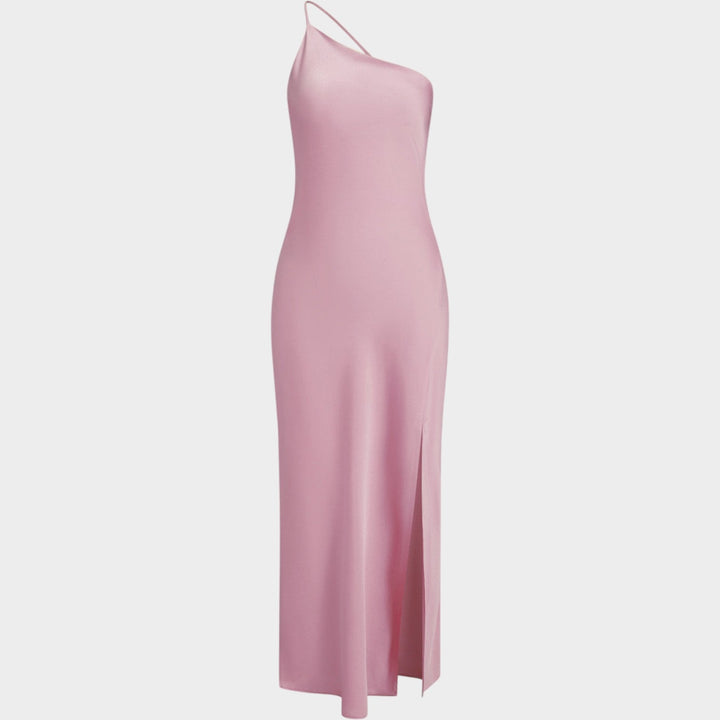 Formal Luxury Satin Halter Neck Dress