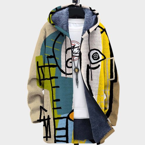 Women’s Fleece Jacket Decorative Artwork Casual Style