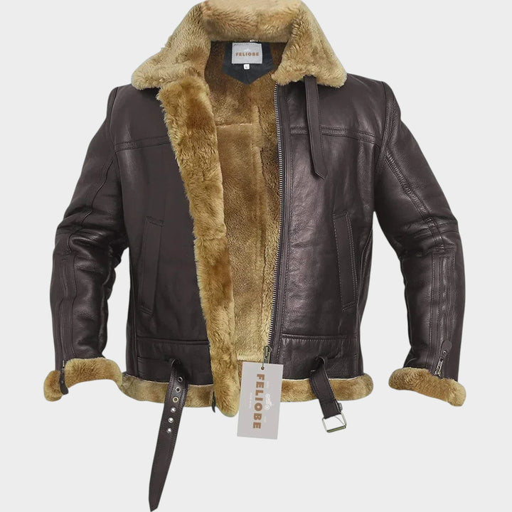 Ginger Genuine | Shearling Bomber Jacket