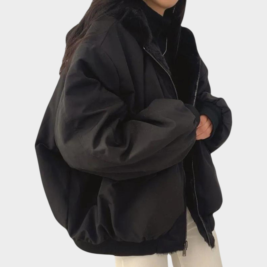 Women’s Oversized Jacket Hood And Pockets