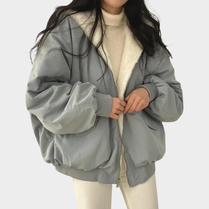 Women’s Oversized Jacket Hood And Pockets