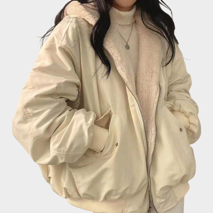 Women’s Oversized Jacket Hood And Pockets