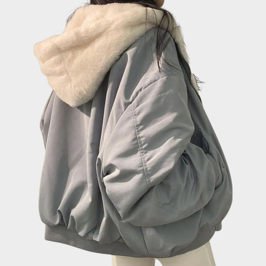 Women’s Oversized Jacket Hood And Pockets
