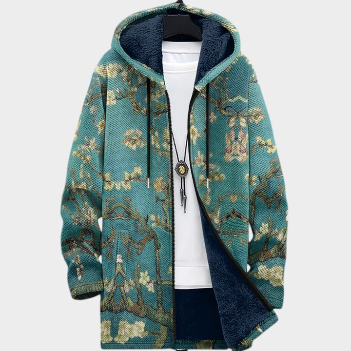 Women’s Fleece Jacket Artistic Tapestry Pattern