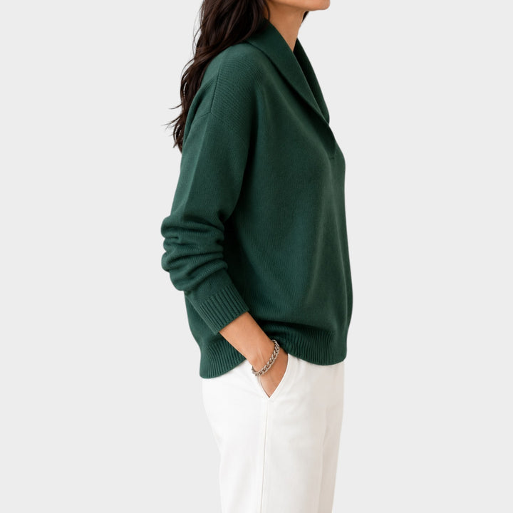 Women’s Knit Sweater Soft V Neck Long Sleeve
