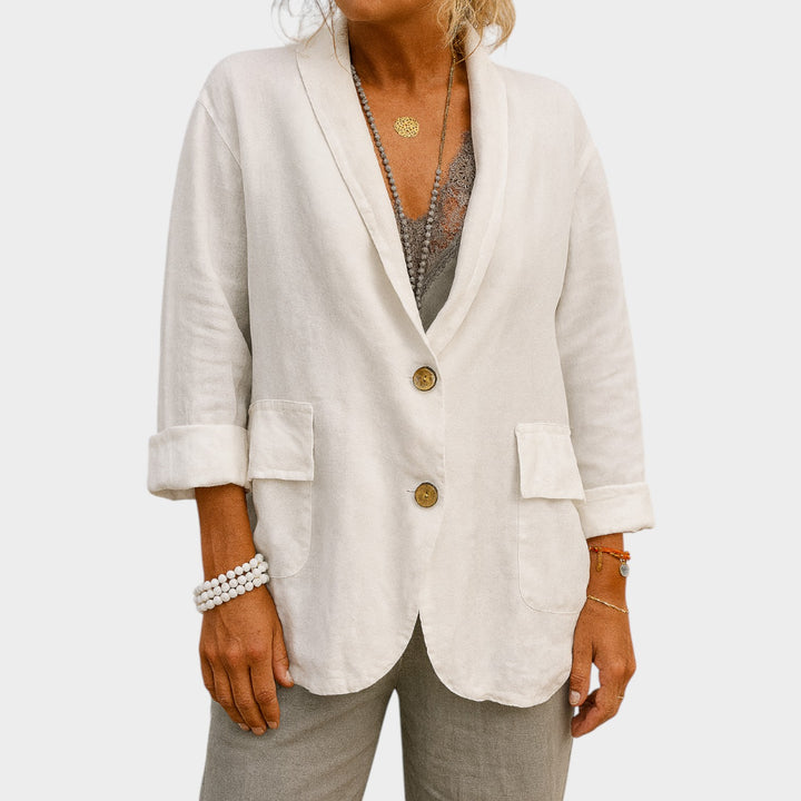 Women’s Linen Blazer | Lightweight Tailored Jacket for Business, Casual &amp; Smart Wear