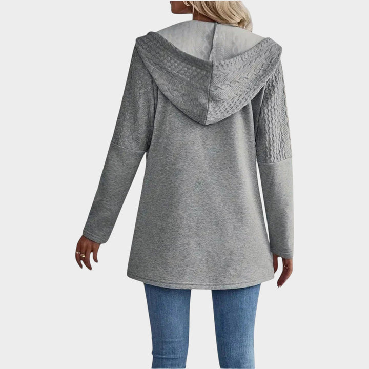 Cozy Knit-Panel Zip Hoodie | Cardigan