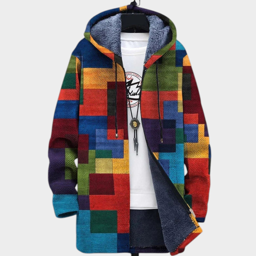 Women’s Fleece Jacket Modern Artwork Relaxed Fit