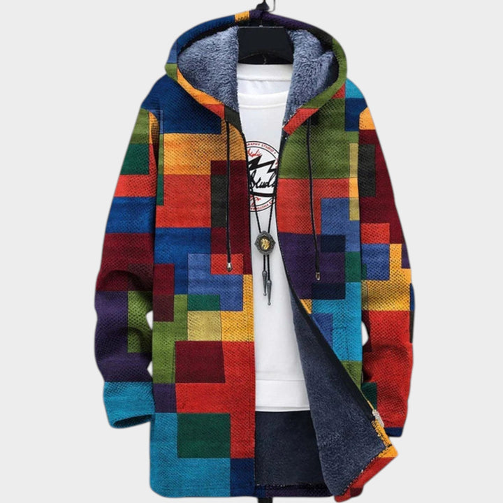 Women’s Fleece Jacket Modern Artwork Relaxed Fit
