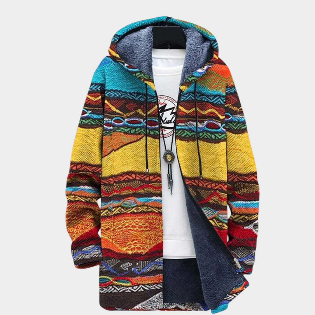 Women’s Fleece Jacket Modern Artwork Relaxed Fit
