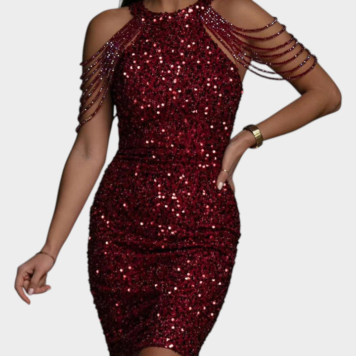 Cocktail Beaded Mini Dress