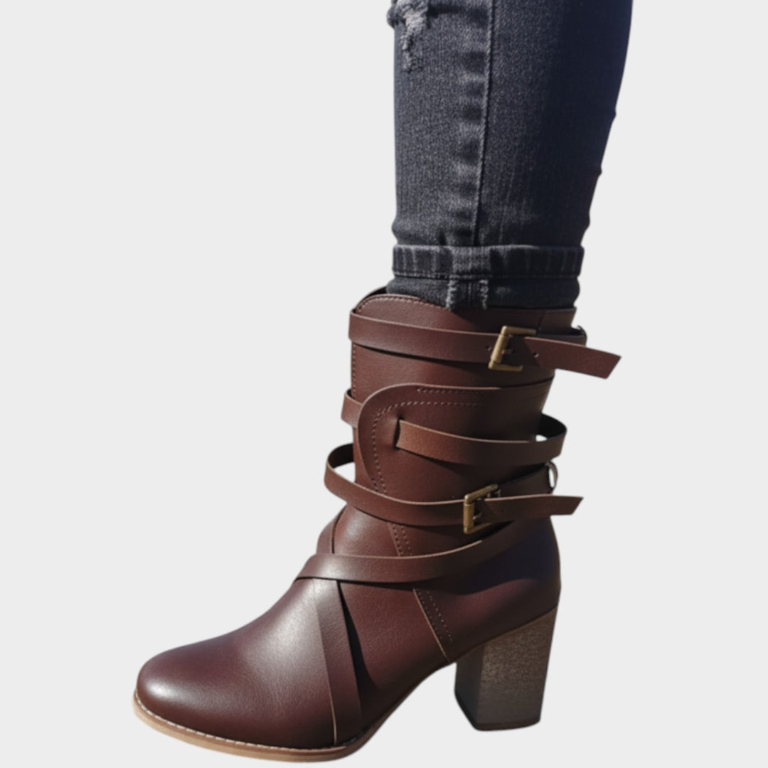 Women’s Ankle Boots Buckle Strap Detail